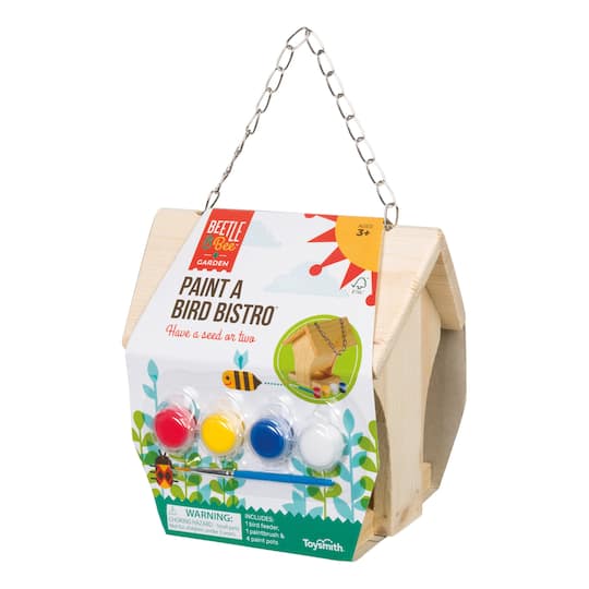 Toysmith Beetle & Bee Paint a Bird Bistro™ DIY Birdhouse Activity Kit